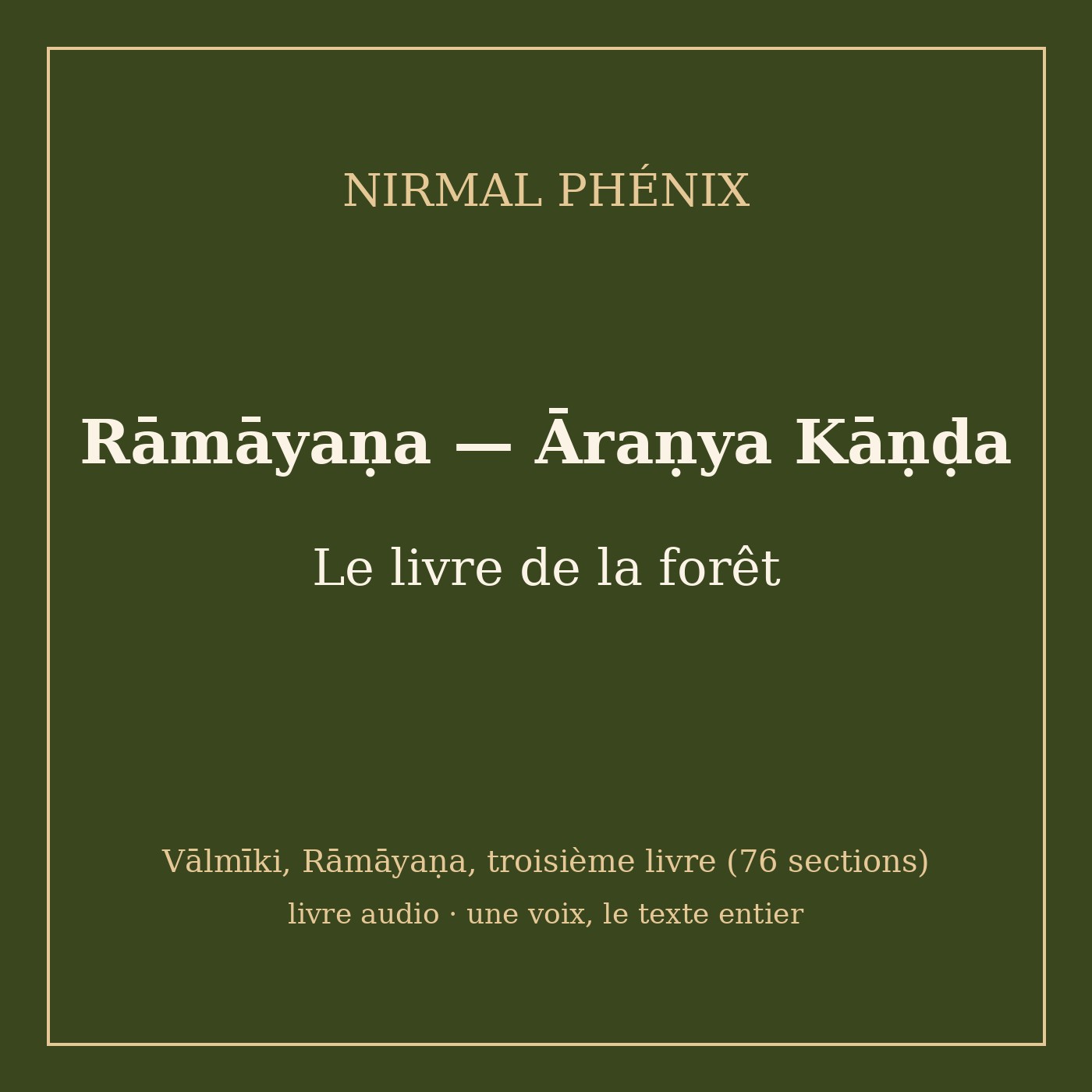 pochette : Rāmāyaṇa — Āraṇya Kāṇḍa